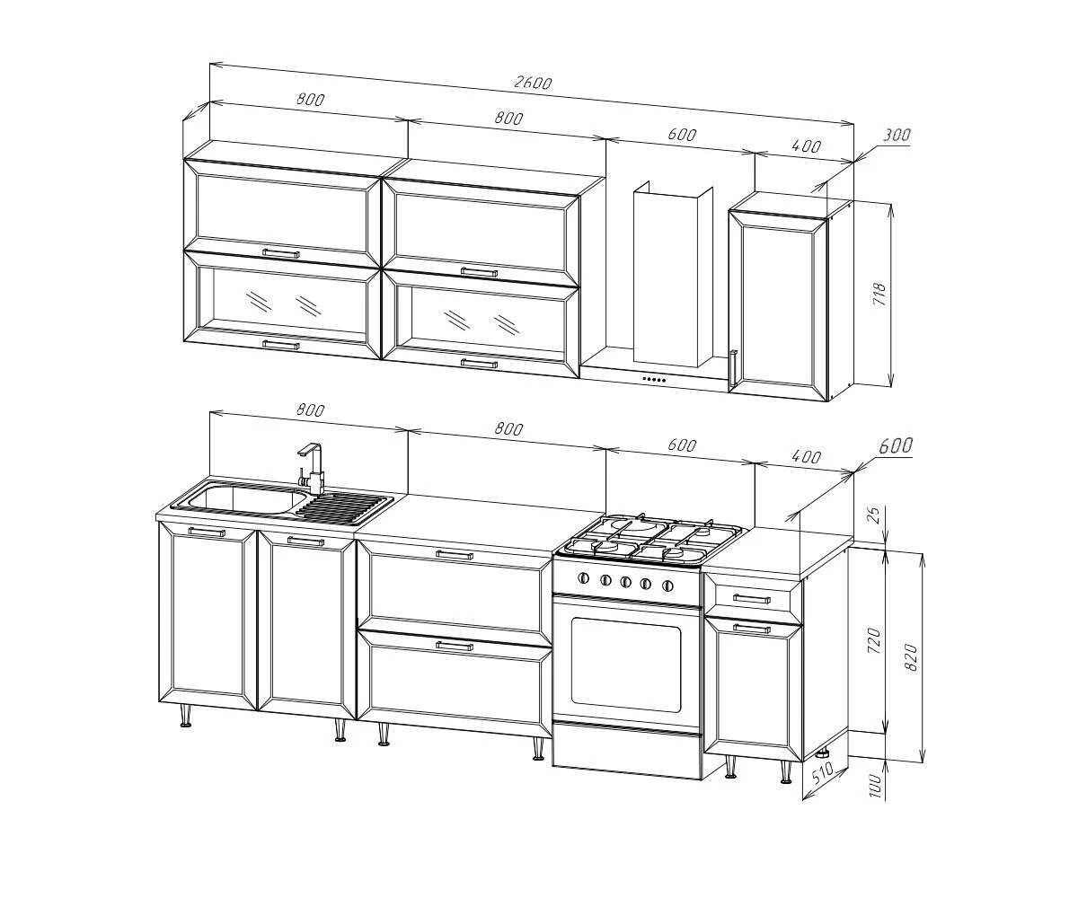 Кухонный гарнитур 2м (к.2) Монако шарли бриз, графит, МИФ